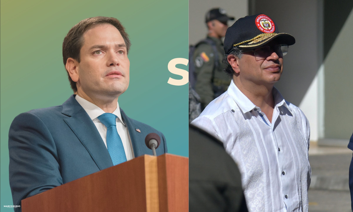 Marco Rubio y Gustavo Petro.