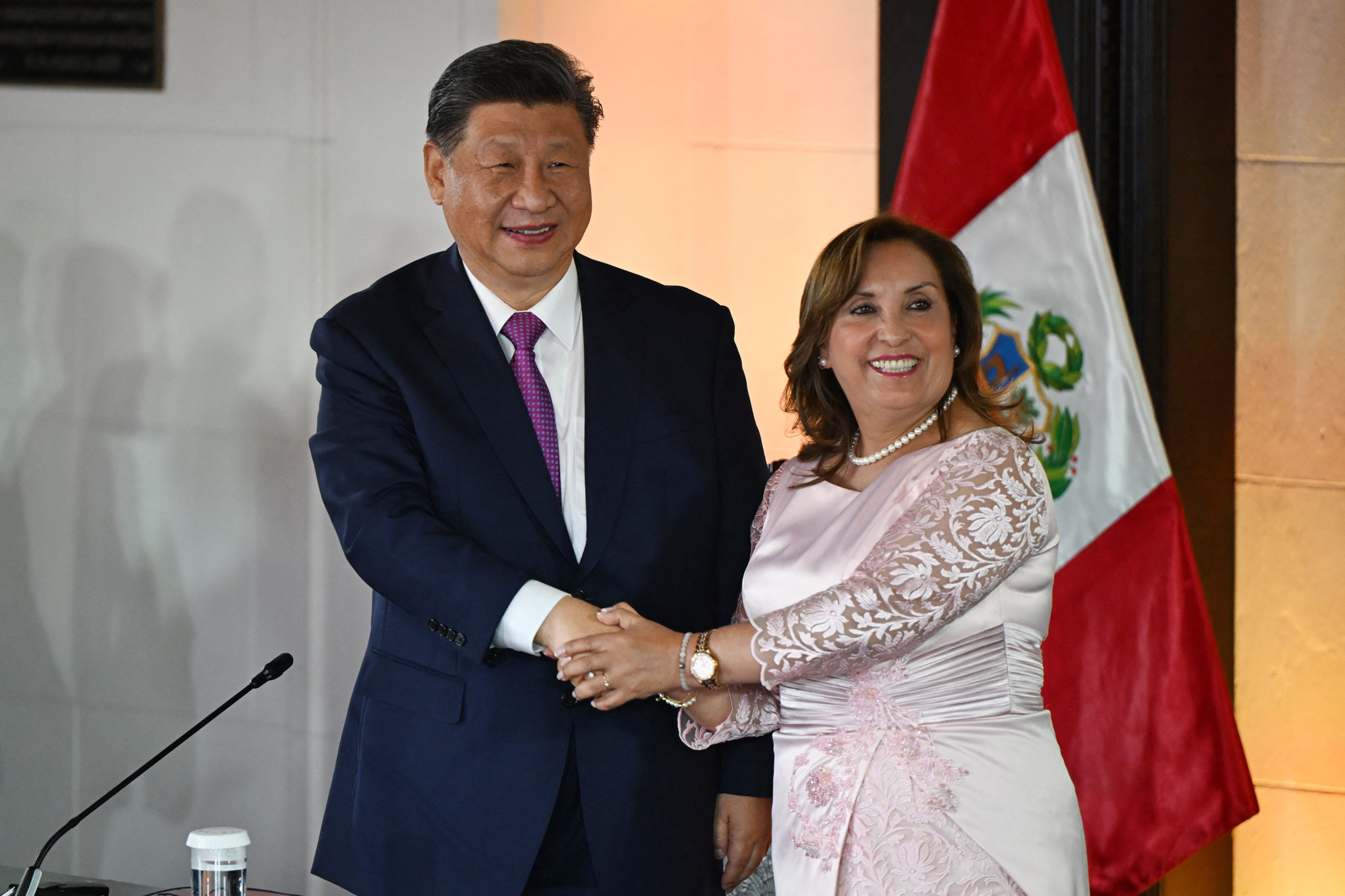 Presidente de China, Xi Jinping, Y Presidenta de Perú, Dina Boluarte, EL 14 de Noviembre de 2024, en Lima.
