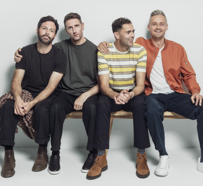 Estos son los integrantes de Keane, de izquierda a derecha: Jesse Quin, Richard Hughes, Tim Rice-Oxley, Tom Chaplin.