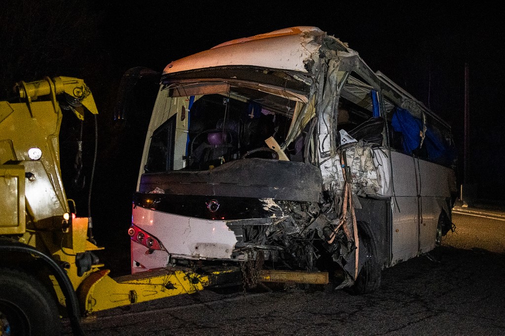 Accidente de un bus con colombianos en Francia.