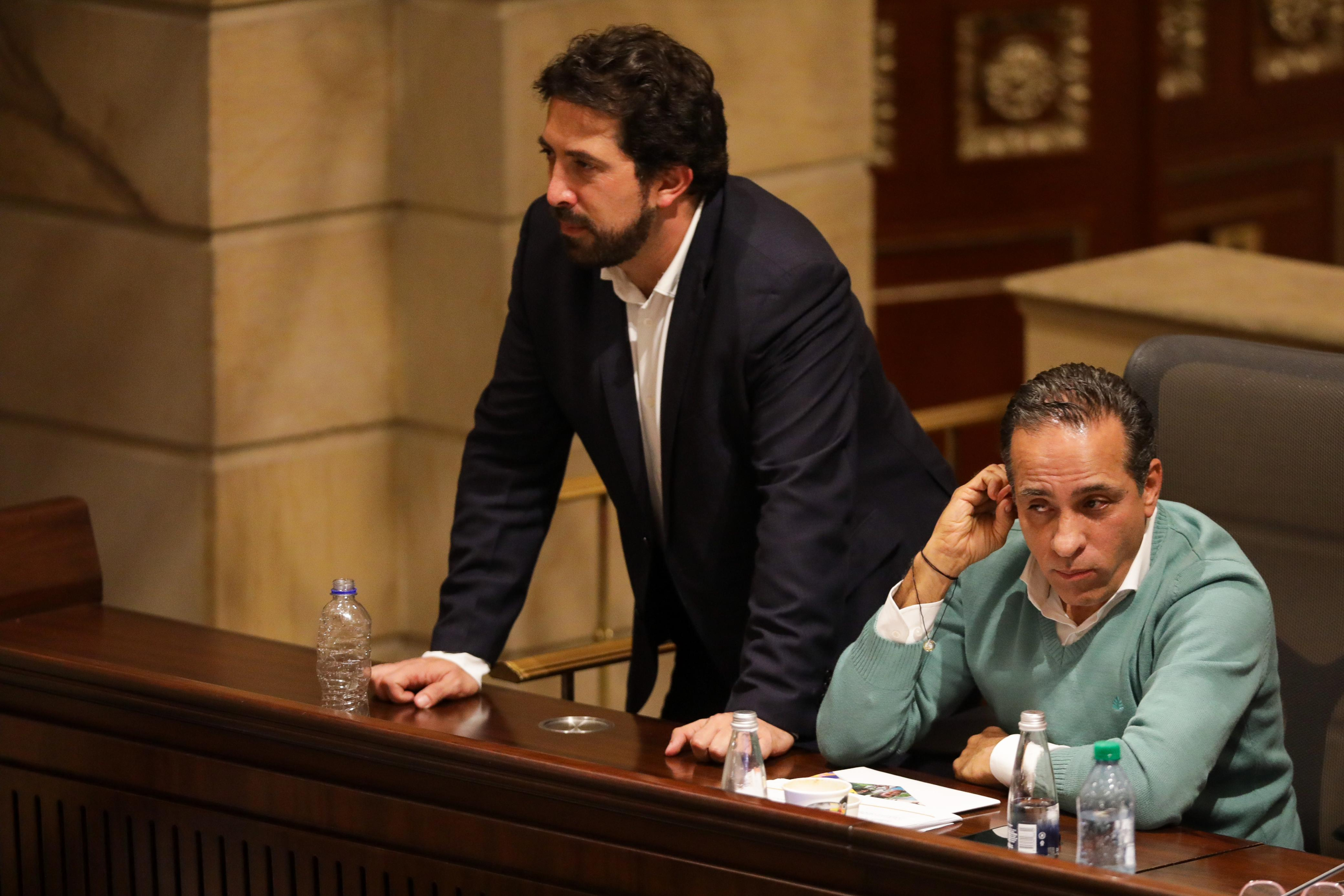 Diego Guevara y Alexander López tras el archivo de la tributaria