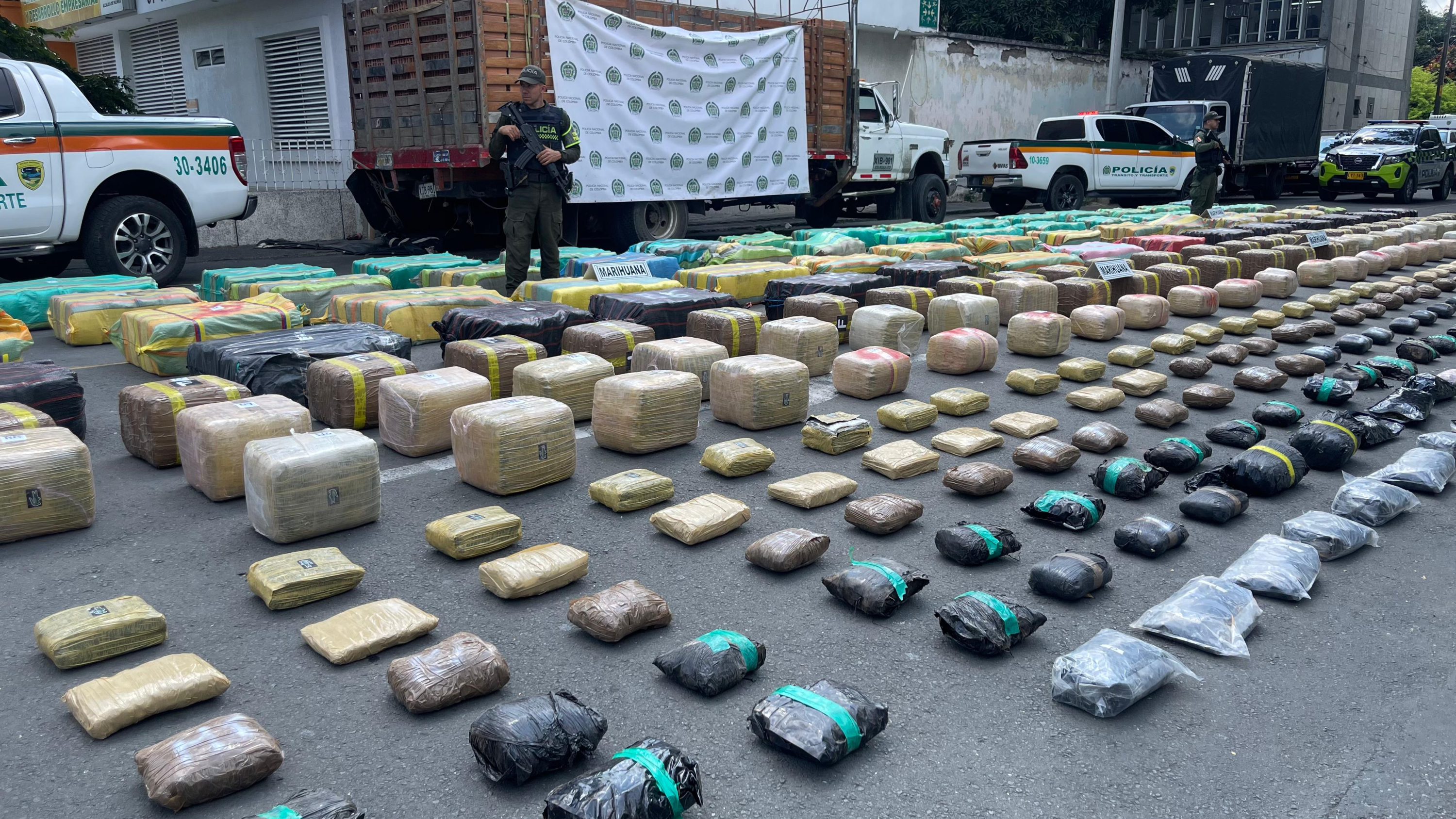 La incautación de drogas en el Valle.
