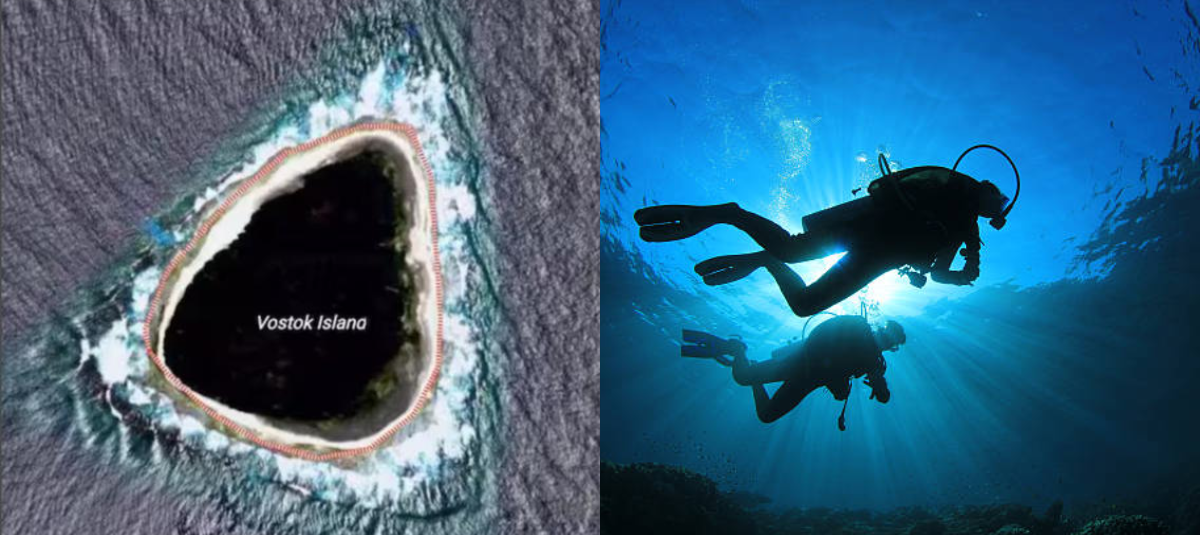 This is Vostok Island, which was mistaken for a black hole.