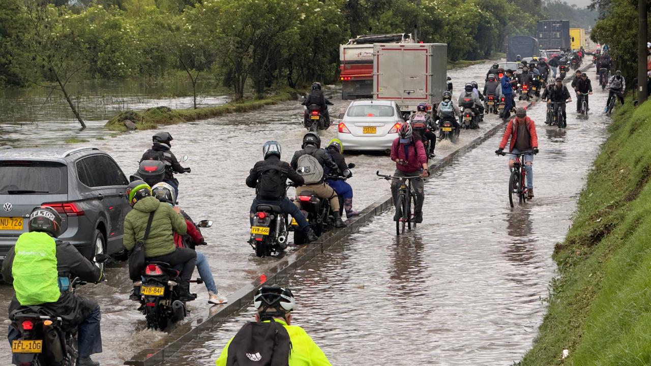 El nivel de las inundaciones fue mayor en la autopista Norte.