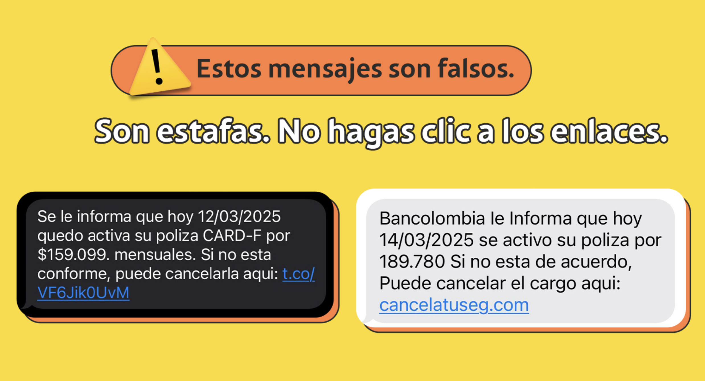 Así son los mensajes de texto falsos que alerta Bancolombia como nueva ...
