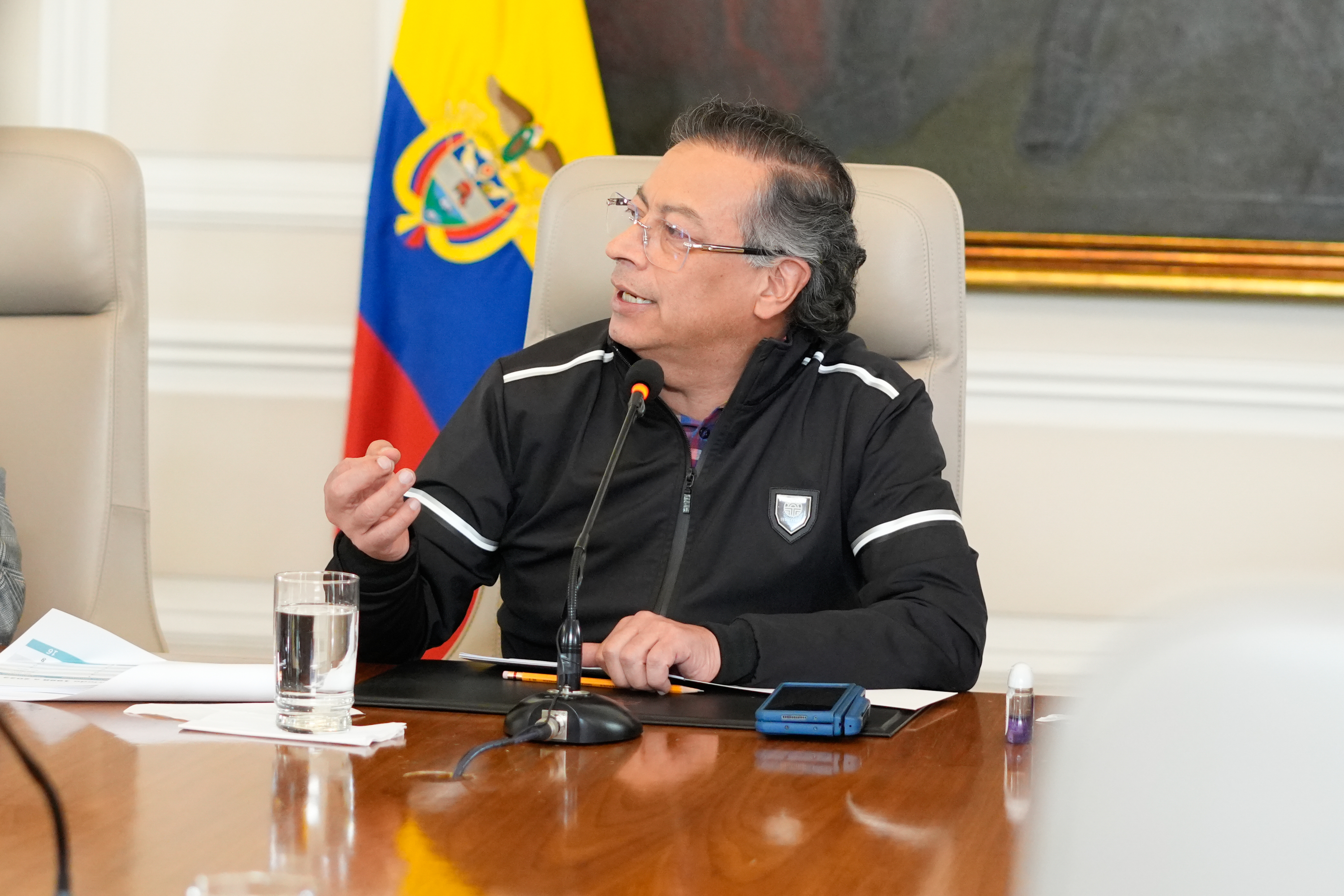Presidente Petro en el consejo de ministros del 25 de marzo