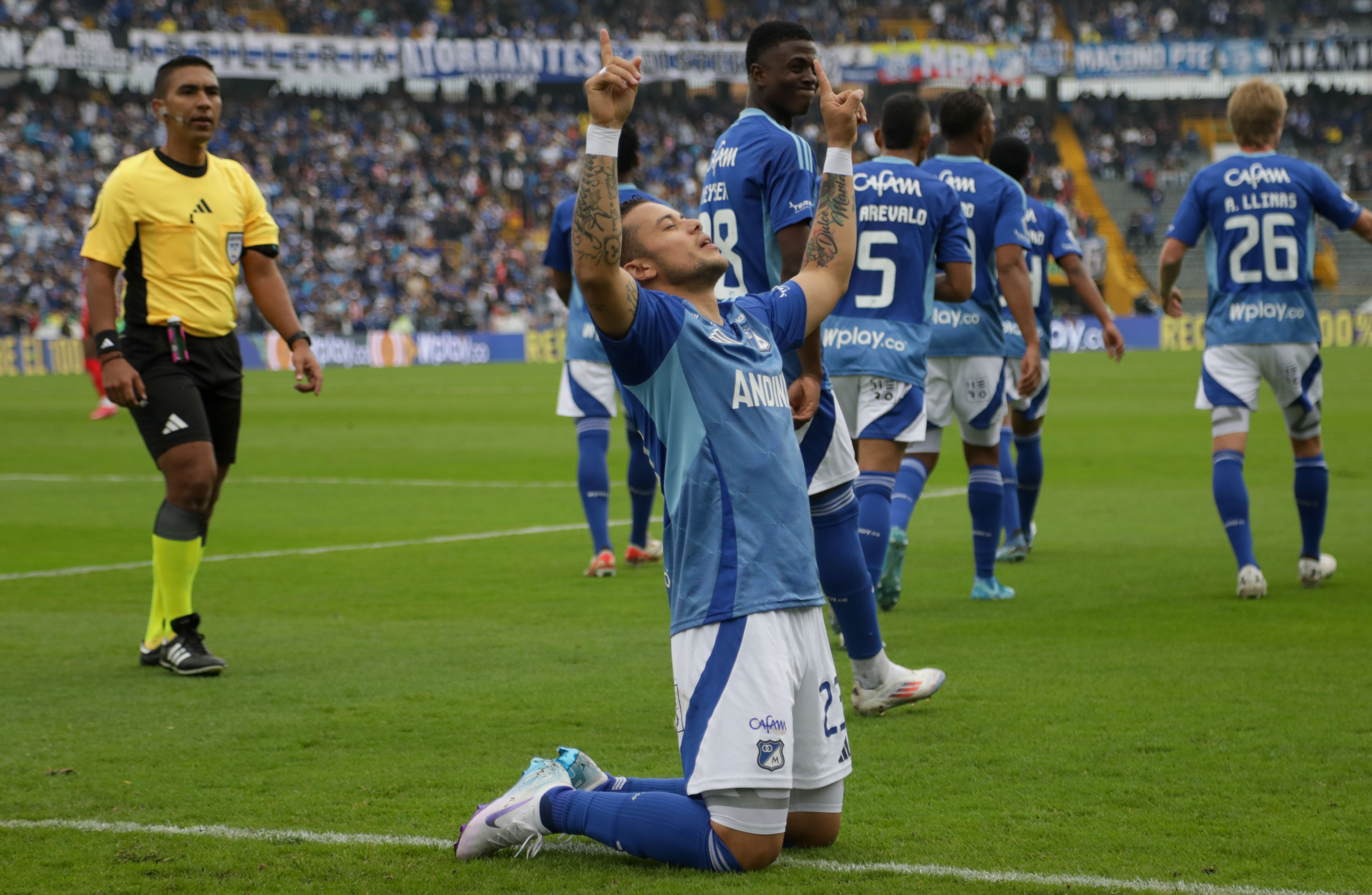 Imágenes del juego entre Millonarios y Fortaleza