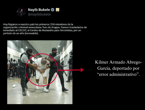 Publicación de Nayib Bukele, presidente de El Salvador (16/03/2025)