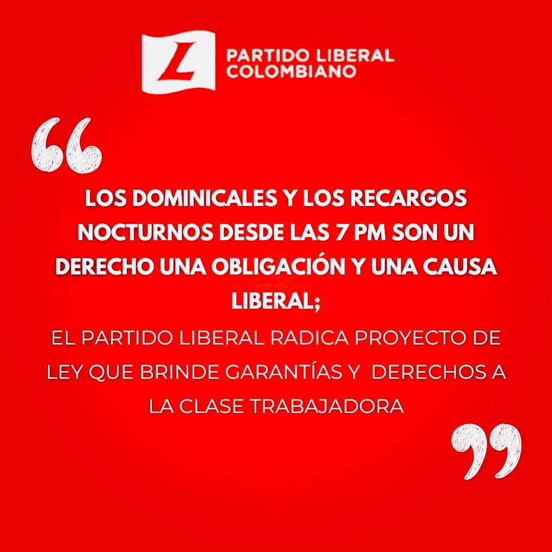 Partido Liberal radica proyecto de ley.