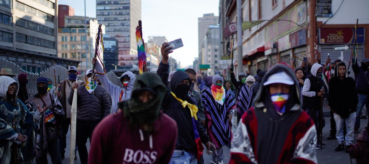 Desmanes de indígenas Bogotá.