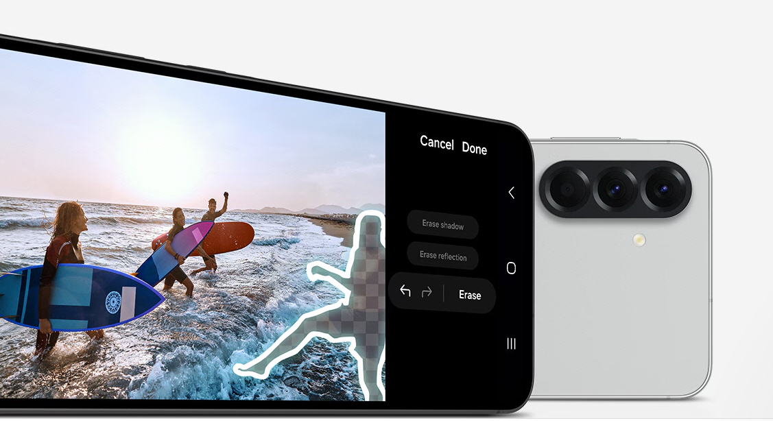 La serie Galaxy A cuenta con Gorilla Glass en la parte delantera y trasera.