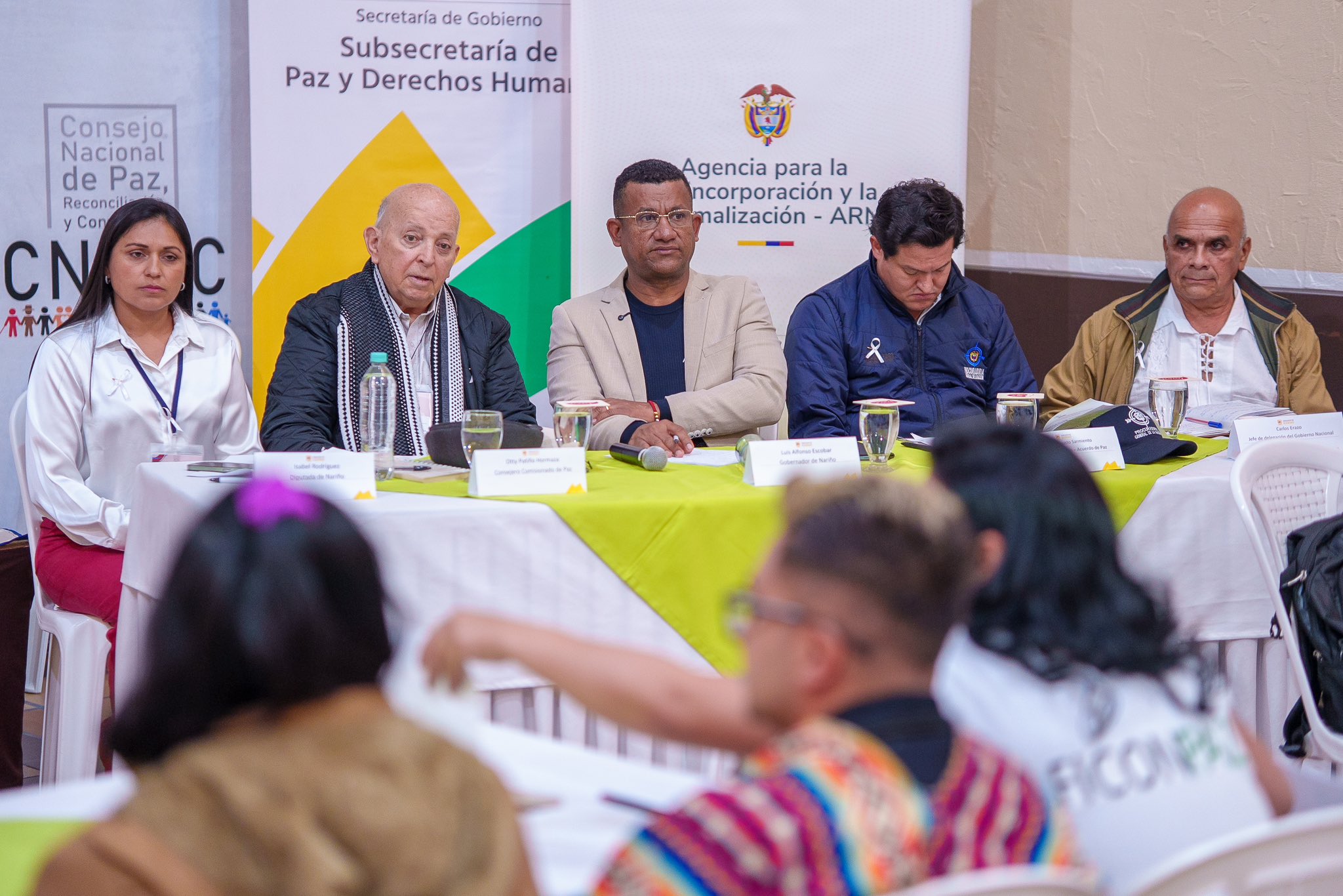 Encuentro Regional Nariño del Consejo Departamental de Paz, Reconciliación y Convivencia (CNPRC), evento que sirvió como antesala para la destrucción del material de guerra.