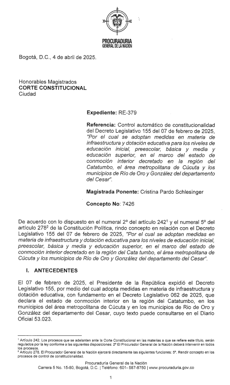 Solicitud Procuraduría