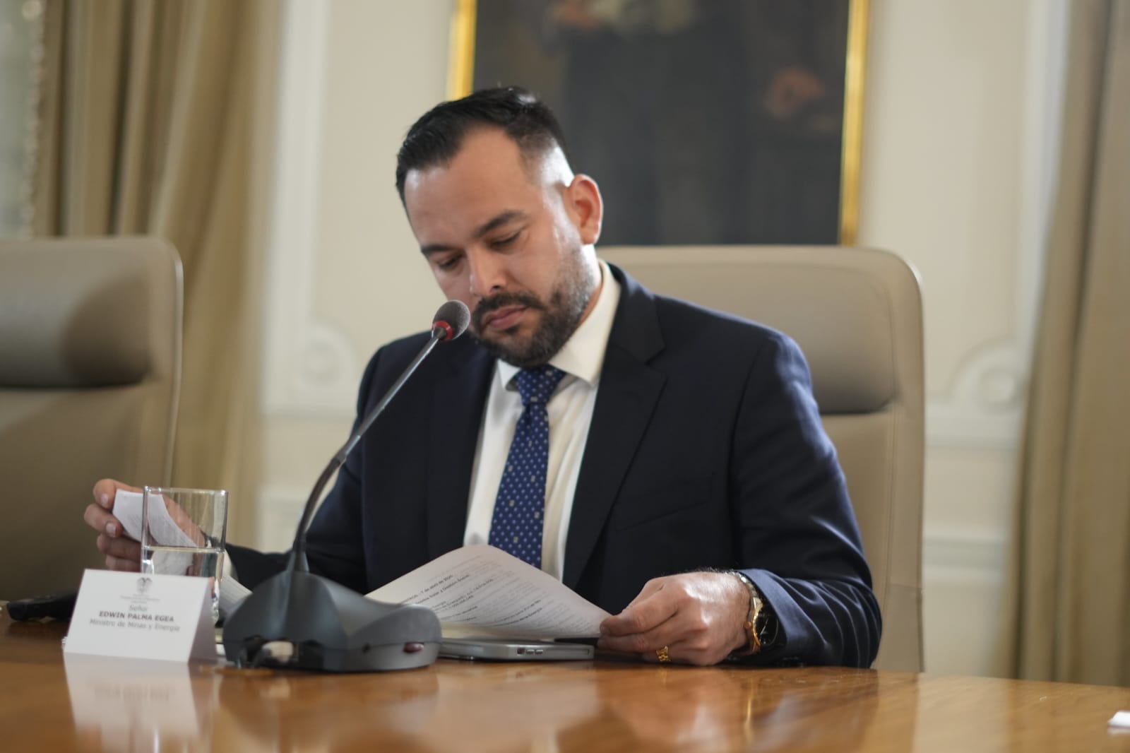 Ministro de Minas y Energía, Edwin Palma.