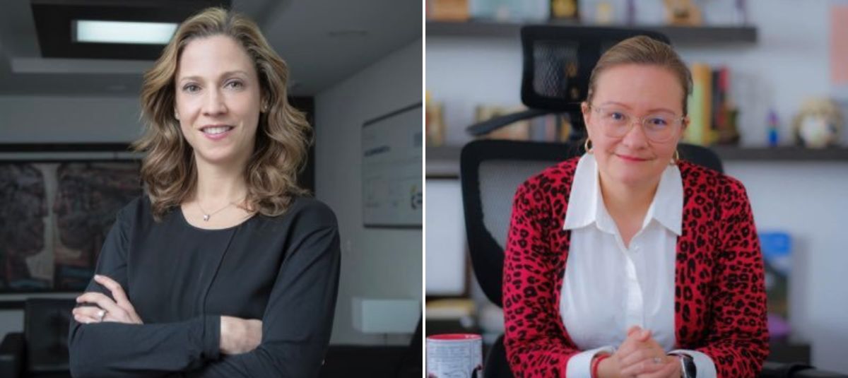 Presidenta de AmCham Colombia, María Claudia Lacouture y la ministra (e) de Comercio, Cielo Rusinque.