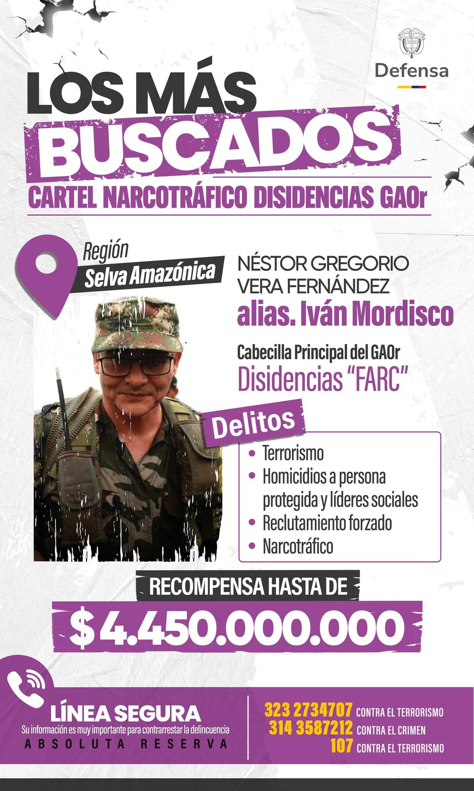 Cartel de la búsqueda de 'Iván Mordisco'.