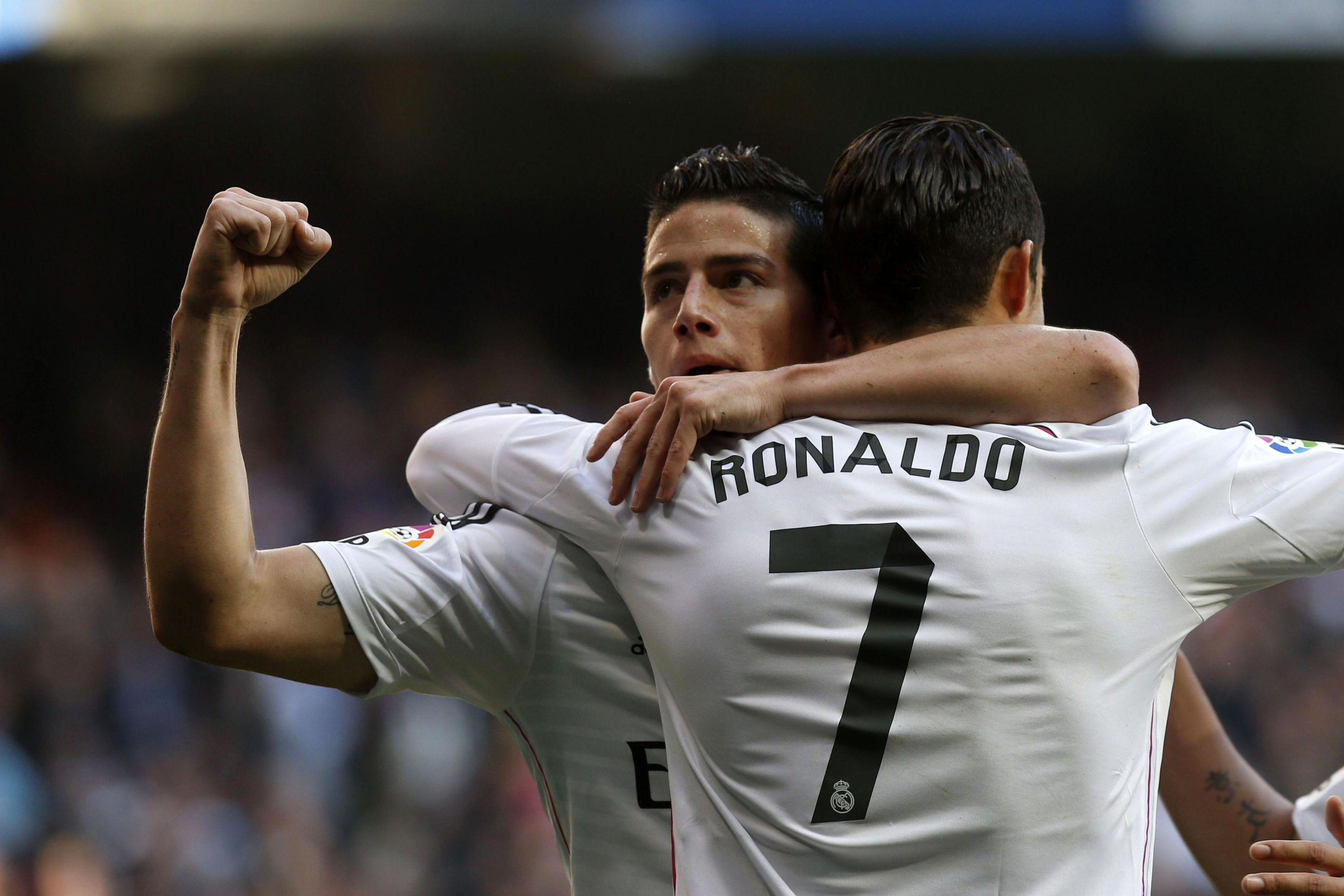James Rodríguez y Cristiano Ronaldo