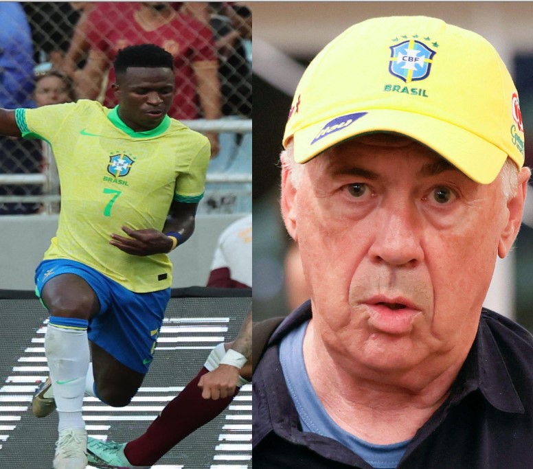 Vinícius y Carlo Ancelotti