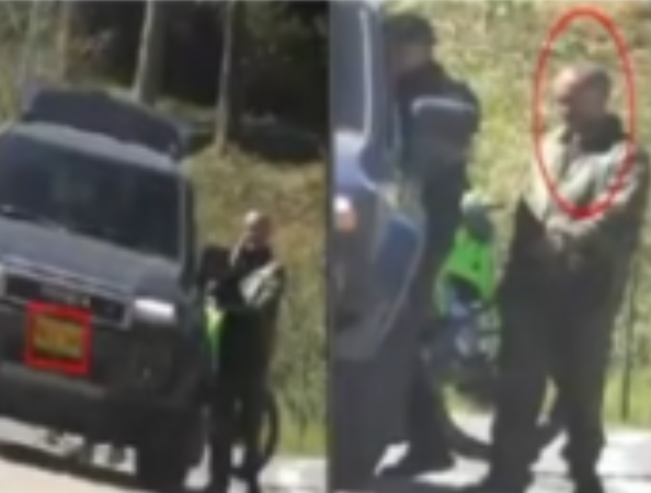 En esta camioneta estarían el cirujano Serrano con el subintendente Cuestas.