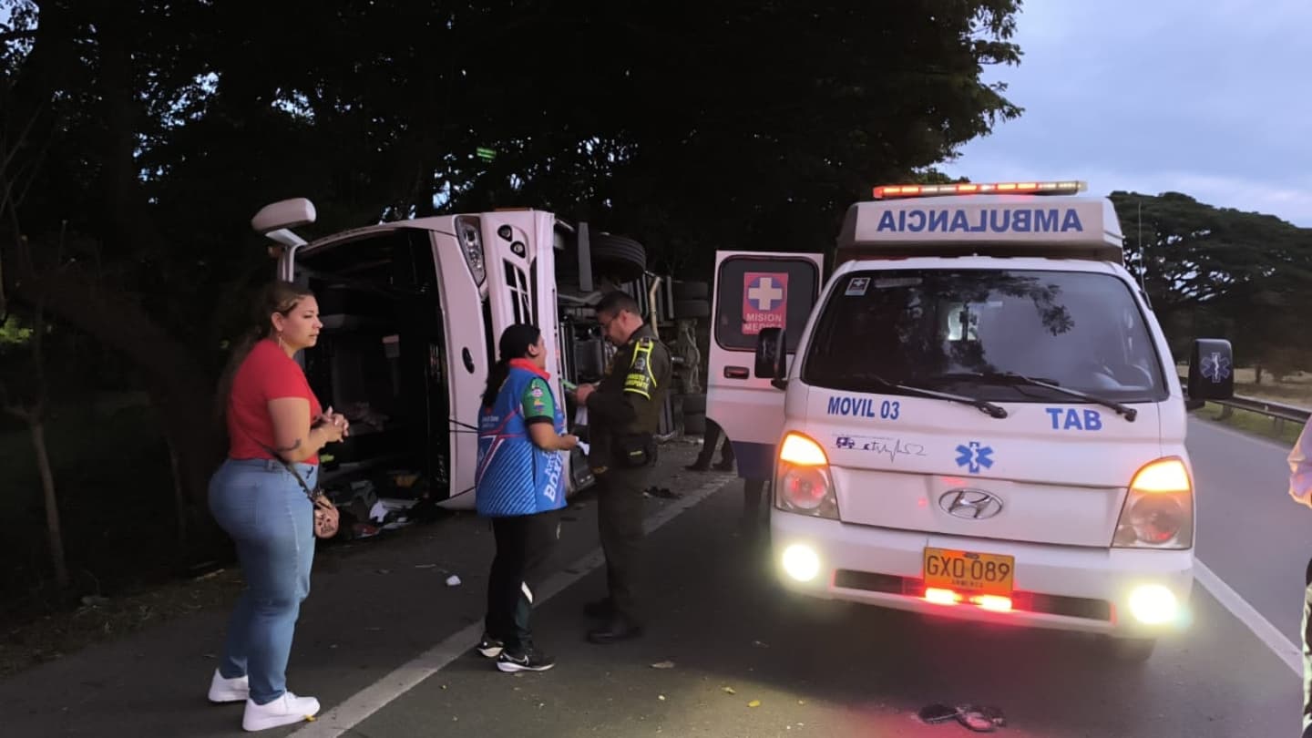 Accidente de bus en el norte del Valle.