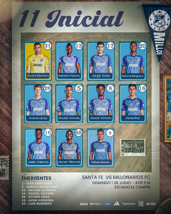 Alineación de Millonarios