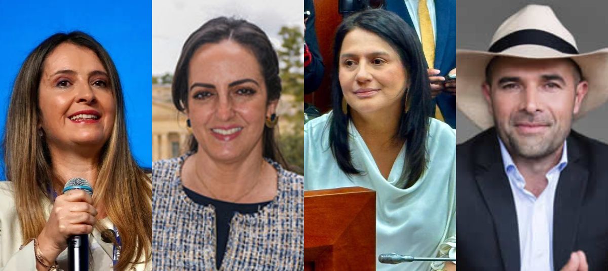 Paloma Valencia, María Fernanda Cabal, Paola Holguín y Andrés Guerra.