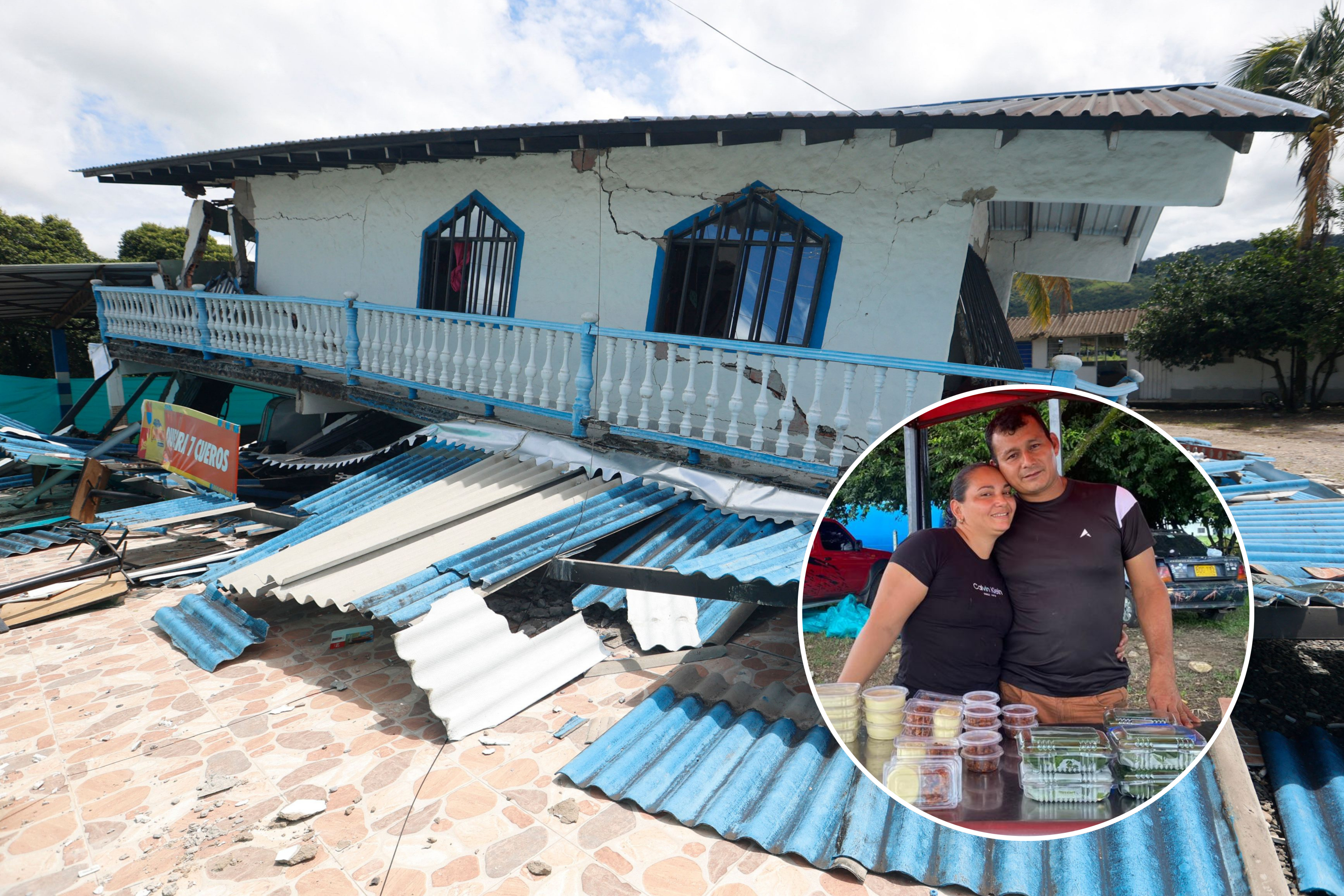 Así Quedó El Negocio de Carolina y Yimer Dispués del Temblor en Santa Cecilia.
