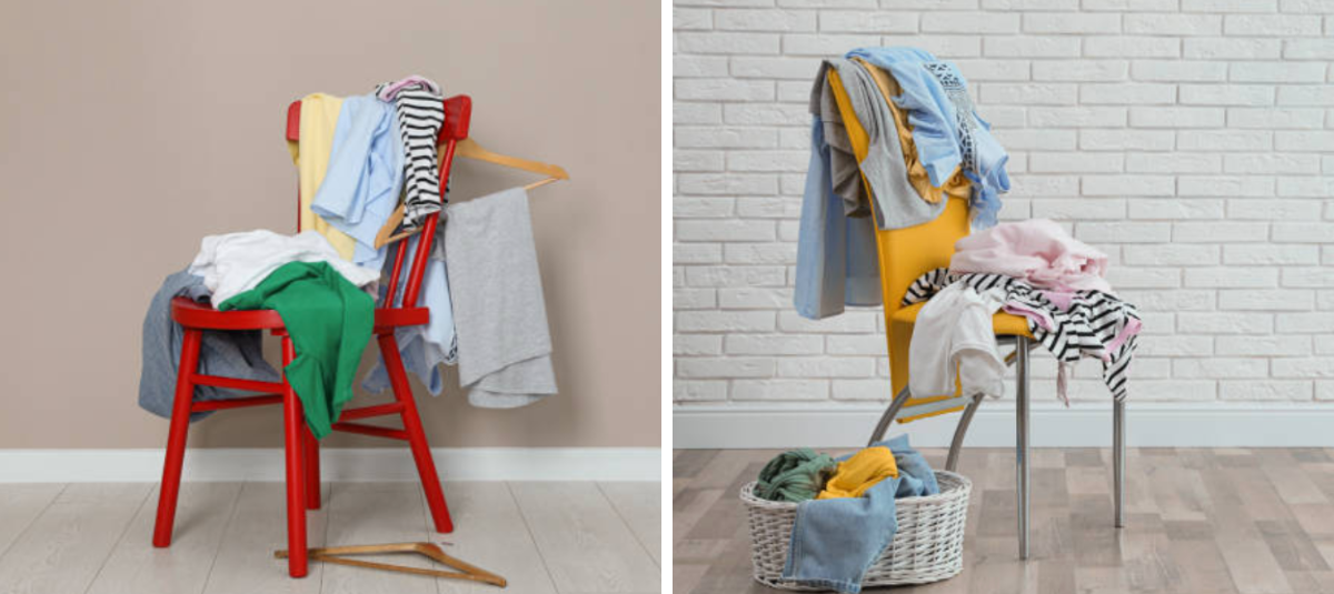 ropa en una silla