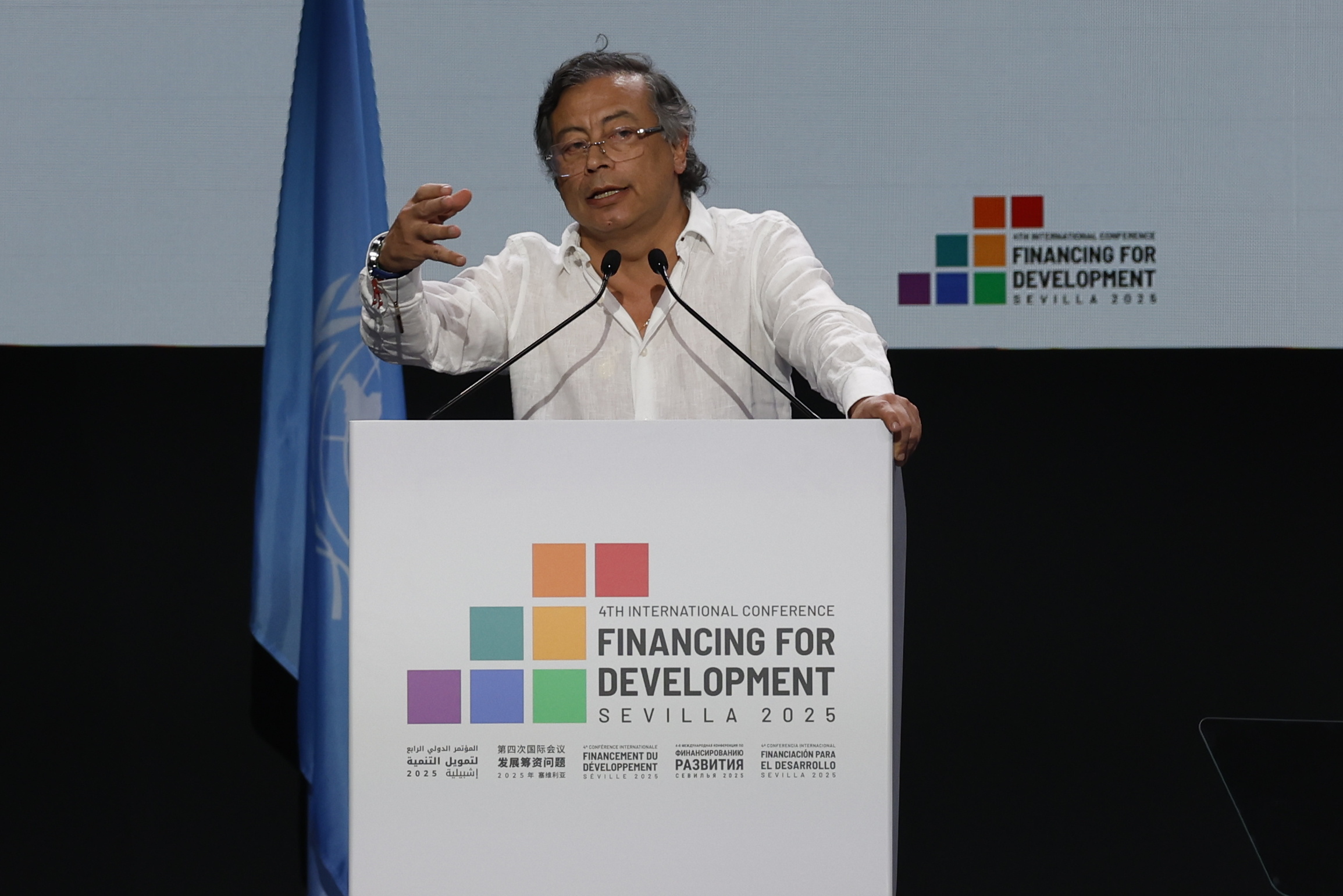 Gustavo Petro en la Cuarta Conferencia Internacional sobre la Financiación para el Desarrollo.