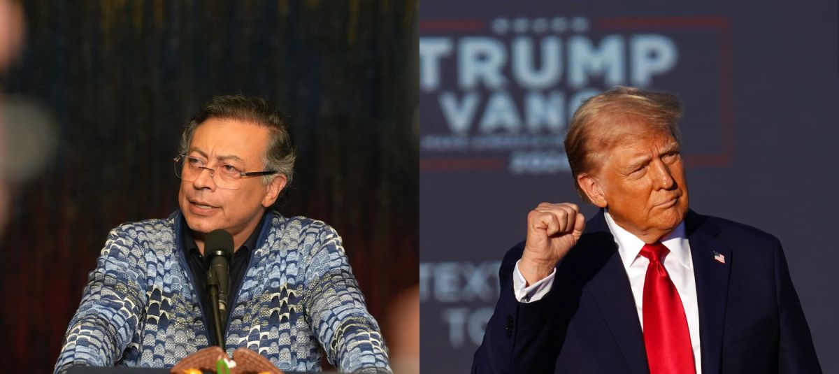 Gustavo Petro, presidente de Colombia; y Donald Trump, presidente de Estados Unidos.