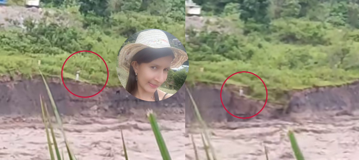 La joven se había acercado a la orilla del río.