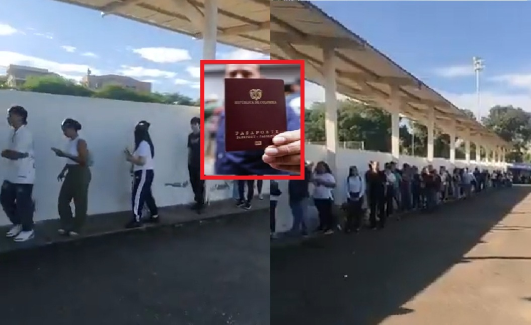 Filas por pasaportes