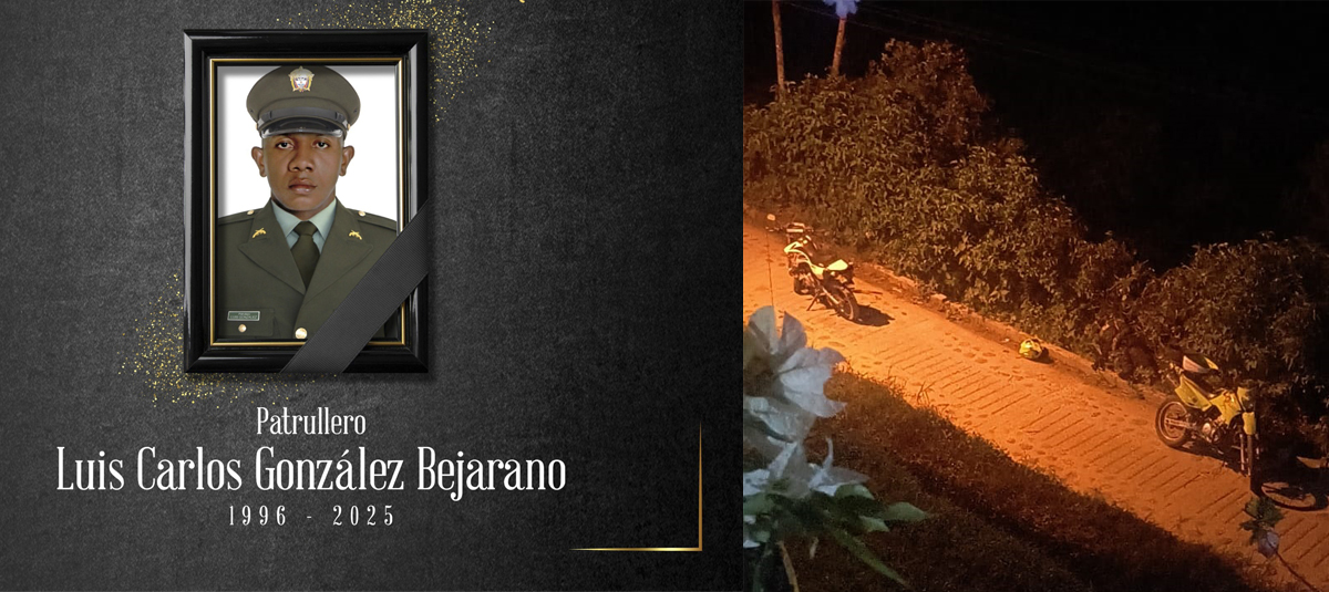 Policía asesinado en Antioquia