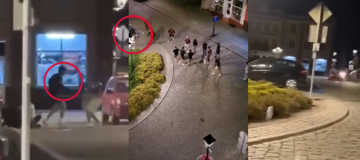 Riña de colombianos y polacos en Nowe, Polonia.