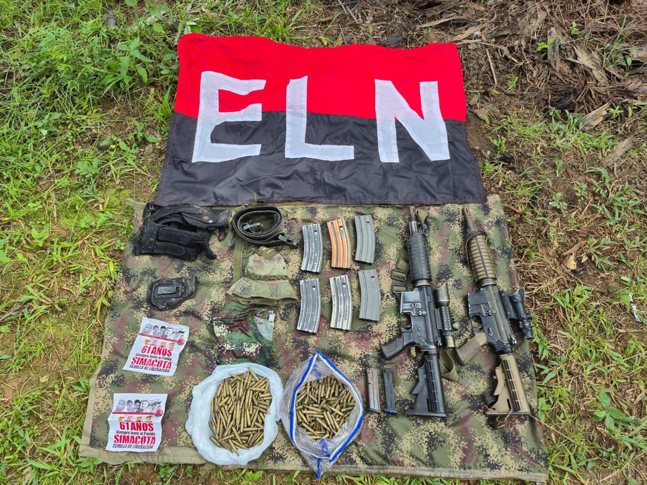 El material del eln incautado en el catatumbo.