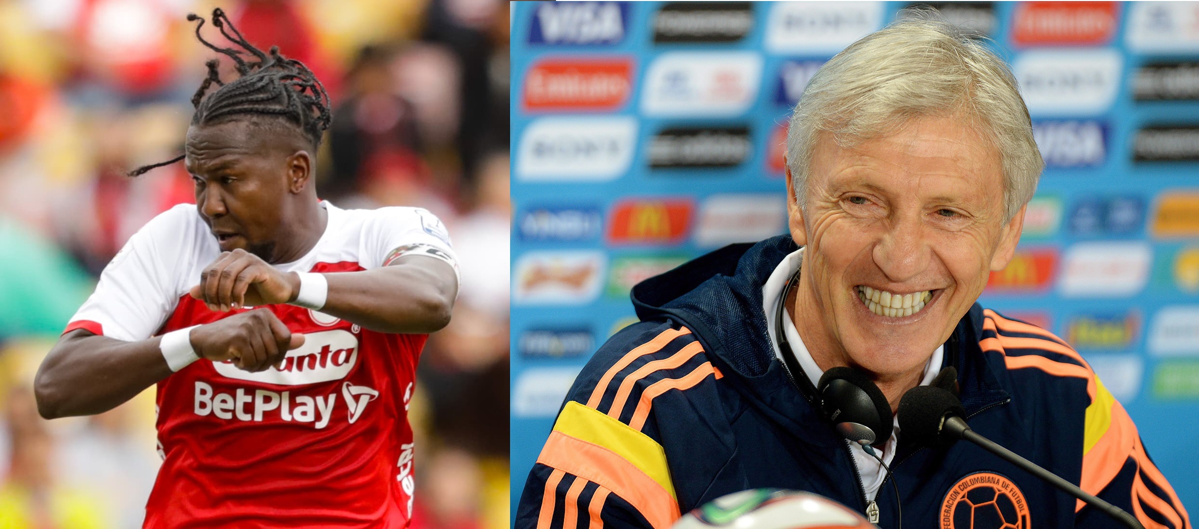Hugo Rodallega y José Pékerman