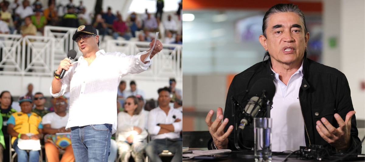 El Presidente Gustavo Petro y Gustavo Bolívar.