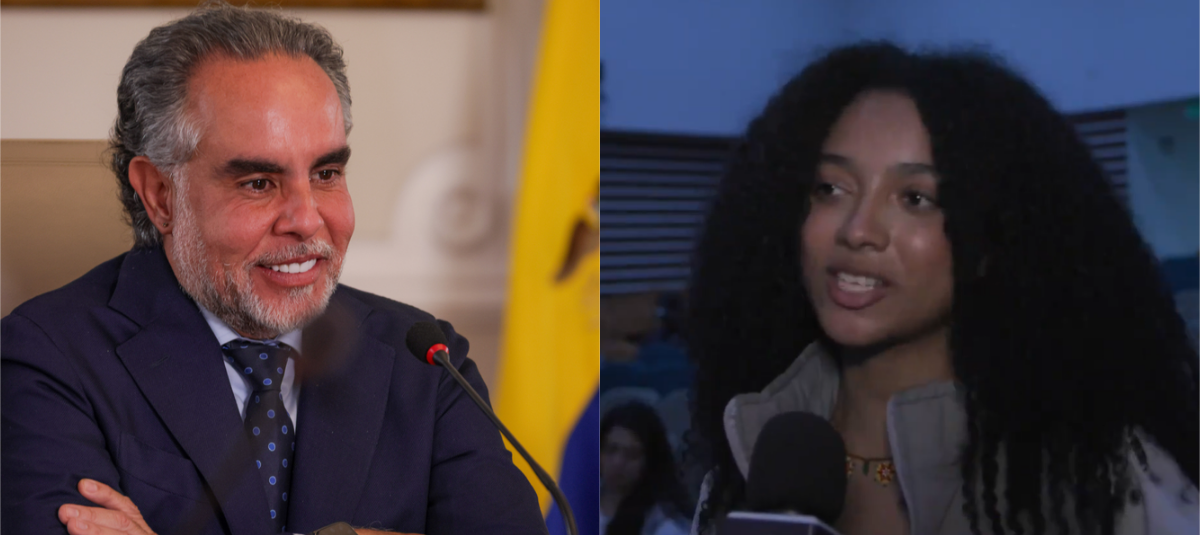 Ministro Armando Benedetti y asesora de Gabinete, Juliana Guerrero .