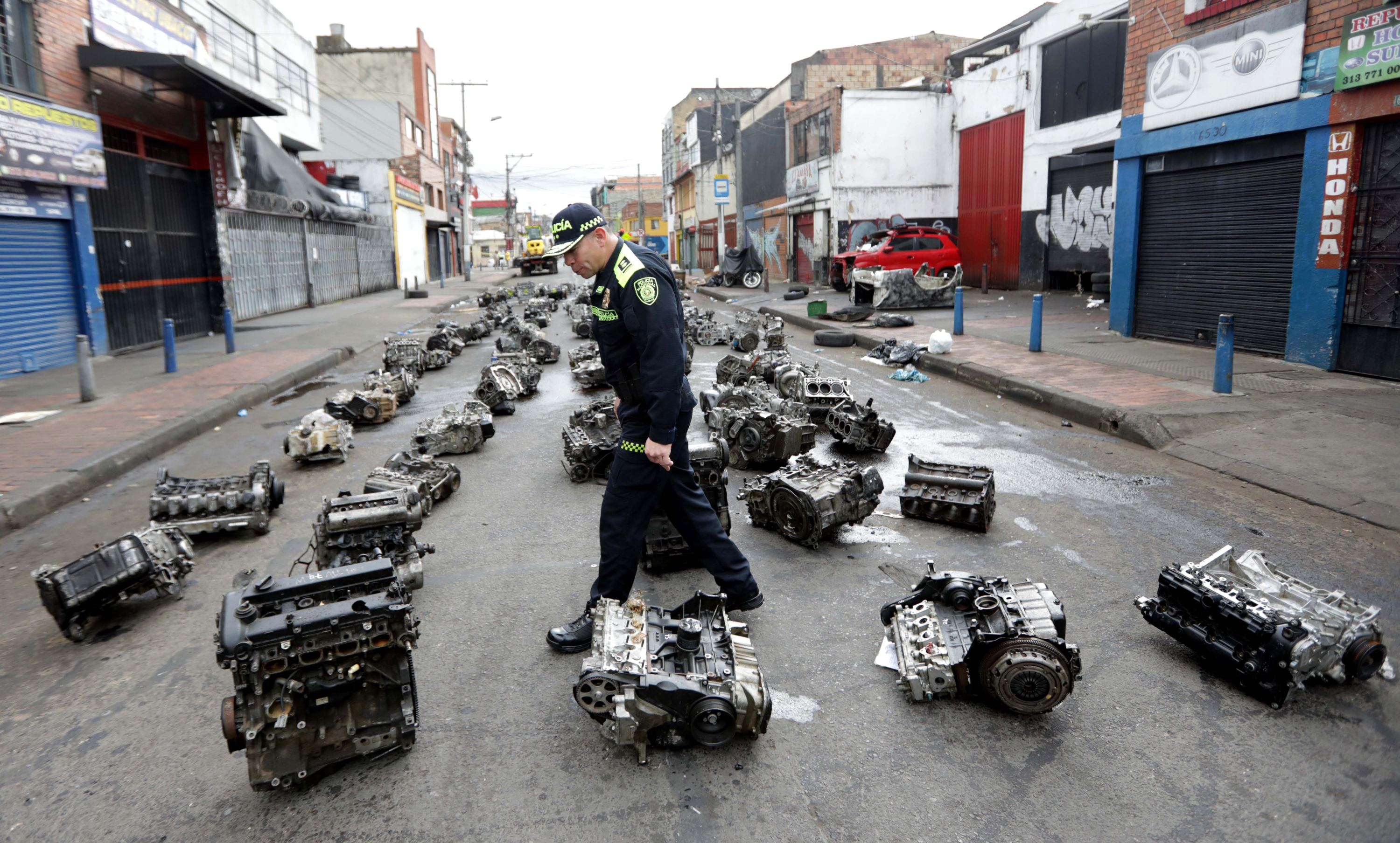 150 motores que presuntamente fueron robados en la ciudad f