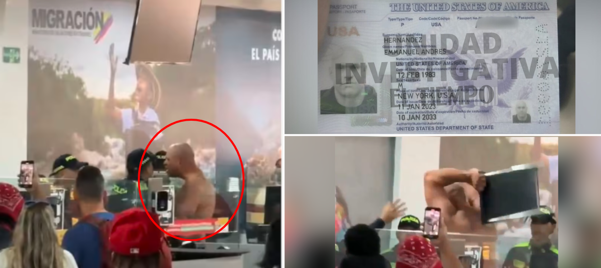 Emmanuel Andrés Hernández, El Turista Estadounidense Generó Destrozos en Oficinas de Migración en Cartagena.