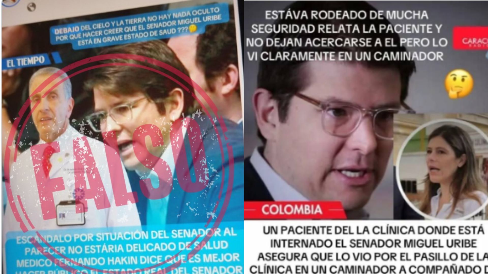 CUENTAS EN REDES SOCIALES USAN LA IMAGEN DE LOS MEDIOS EN COLOMBIA Para Difundir Noticias Falsas.