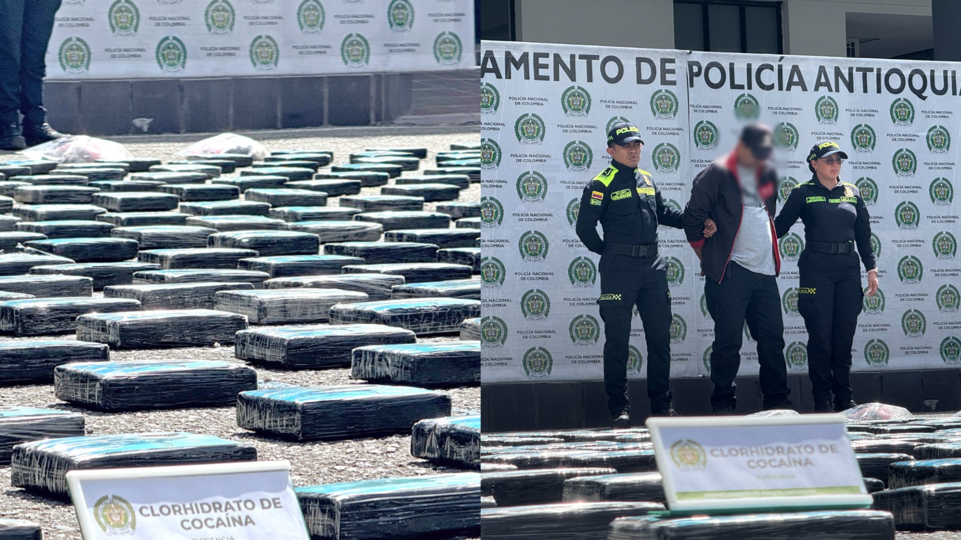 La Policía de Antioquia Detuvo un Masivo Cargamento de Cocaína Que Tenía como Destino Los Estados Unidos.