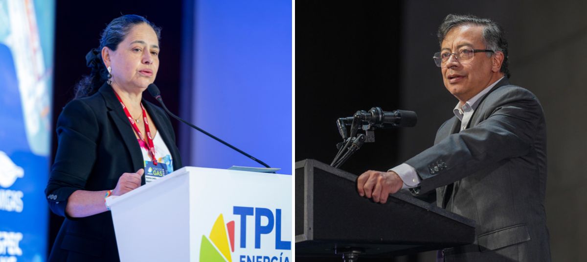 Presidenta de la Bolsa Mercantil de Colombia, María Inés Agudelo / Presidente Gustavo Petro.