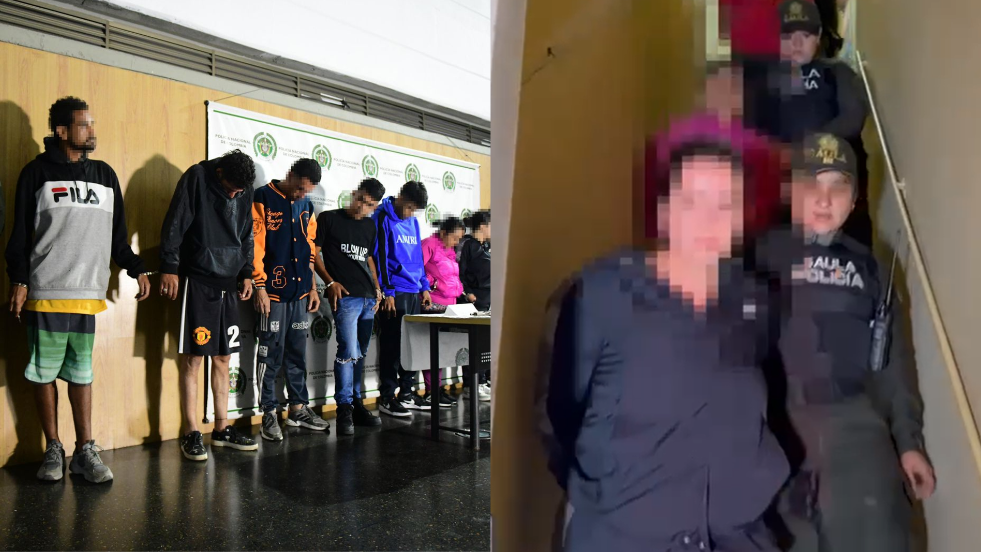 13 miembros de 'Los Mondongueros' fueron capturados por la Policía Metropolitana del Valle de Aburrá en el noroccidente de Medellín.