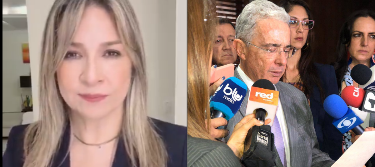 Vicky Dávila y Álvaro Uribe Vélez.