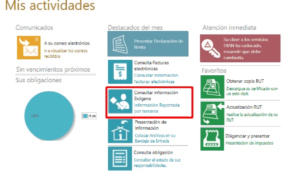 Información exógena en la Dian