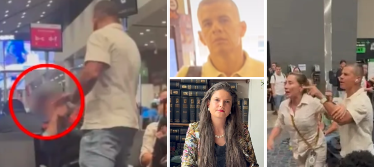 AGRESIÓN EN EL AEROPUERTO EL DORADO. Héctor Favio Santacruz Marulanda y La Abogada Maité Bayona.
