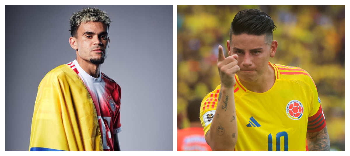 Luis Díaz y James Rodríguez