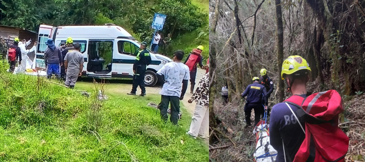 Rescate del cuerpo del Montañista en Salento, Quindi.