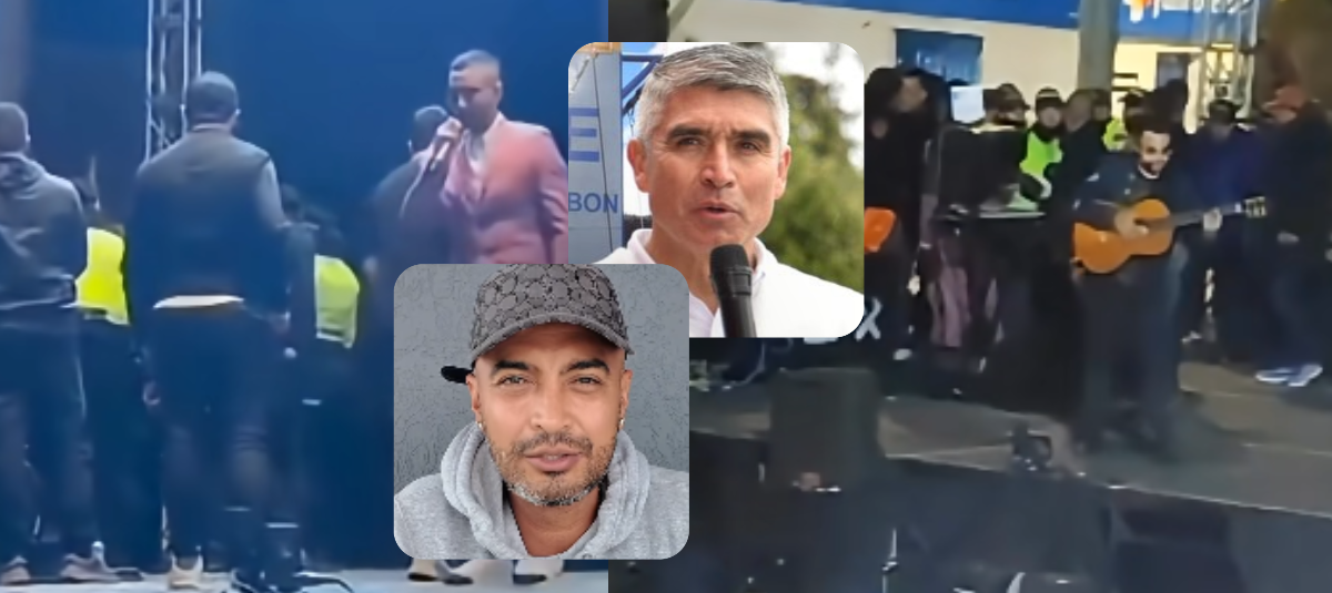Jhon Alex Castraño y El Acalde de Samacá, Wilson Castiblanco Gil.